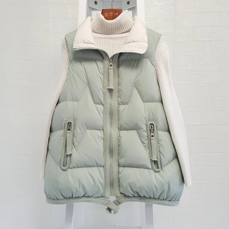 Lightweight Women’s Puffer Vest - Short Relaxed, Duck Down