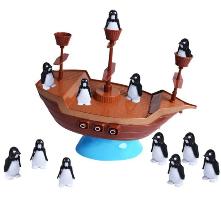 colourful Pirate Ship Balance Game - Fun Penguin Puzzle for Kids, Parent-Child Interaction, Ideal Birthday Gift