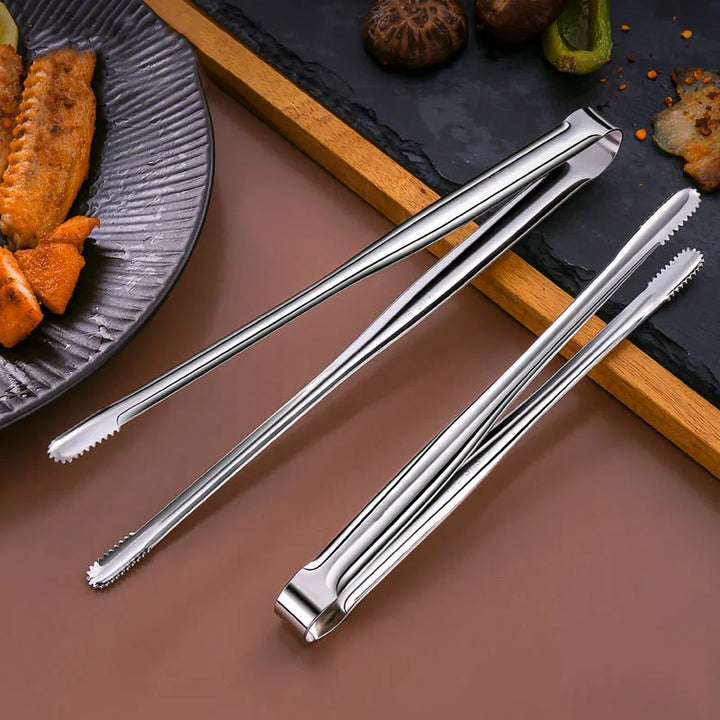 Stainless Steel BBQ Tongs Non-Slip Heat Resistant Grill Food Clip – Kitchen &amp; Outdoor 2026