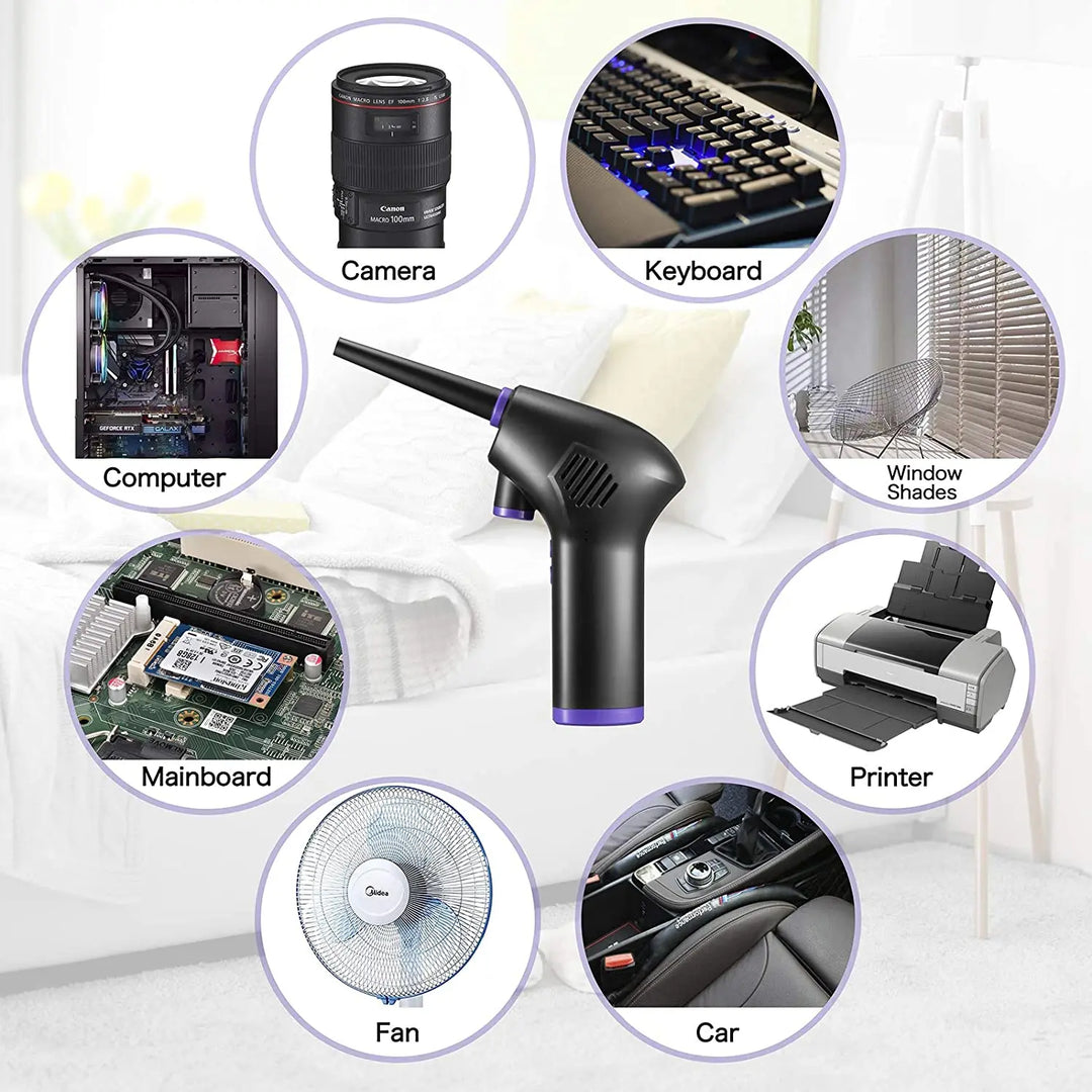 Cordless Air Duster Portable 15000mAh Electric Cleaner - USB Rechargeable Compressed Air Blower