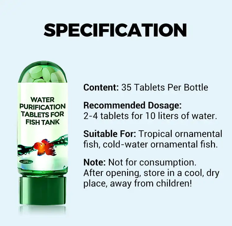 Aquarium Water Purification Tablets – Fast-Acting Fish Tank Clarifier Eco-Friendly 2026