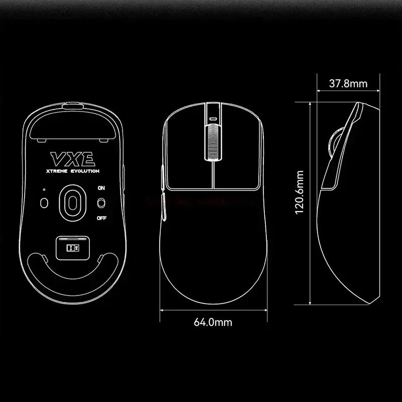 Gaming Mouse Wireless Lightweight Ambidextrous 26000 DPI