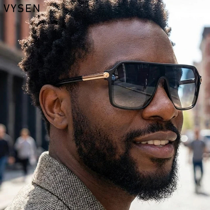 Sunglasses Shield OnePiece Steampunk Oversized Metal Frame Sports Sunglasses Fall 2026 Trend Premium Build