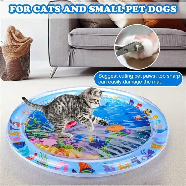 Cat Sensory Water Play Mat – Thickened PVC Cooling Lick Pad Summer Pet Enrichment Accessory 2026