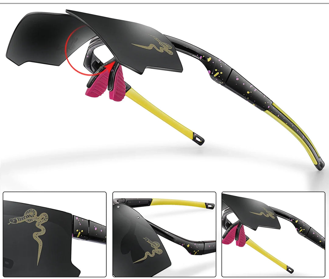 Lightweight unisex sports sunglasses – UV400 polycarbonate lenses, cycling, running, fishing