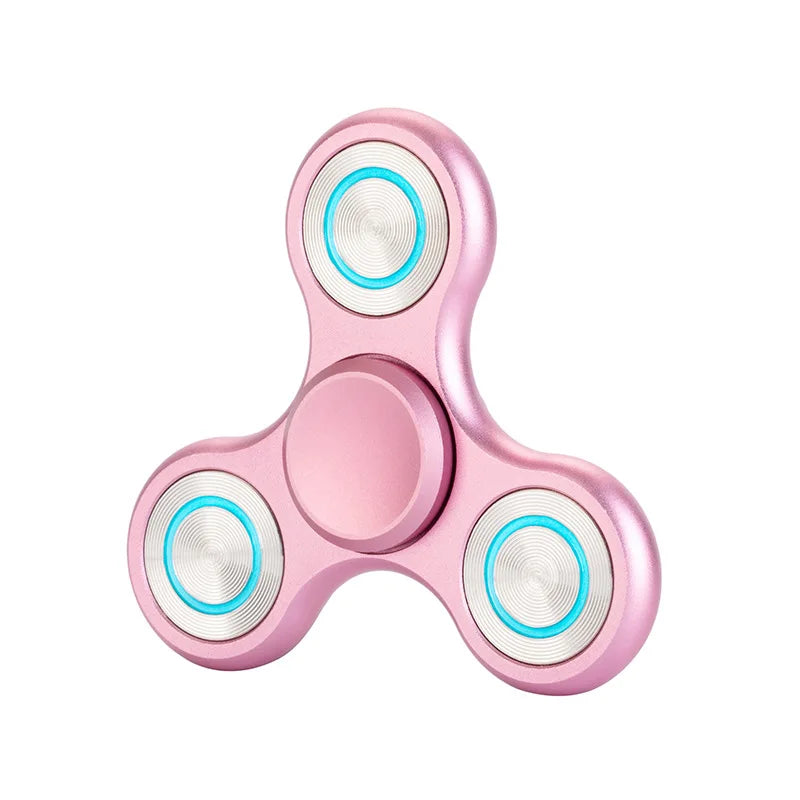 Fidget Spinner Luminous Metal Triangle EDC Desk Focus Toy