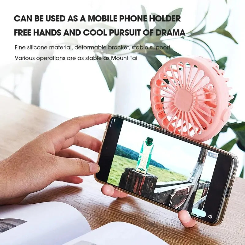 Portable Oscillating Pram Fan Mini Handheld Baby Fan USB Operated Clip-on Flexible Tripod for Car Seat Use