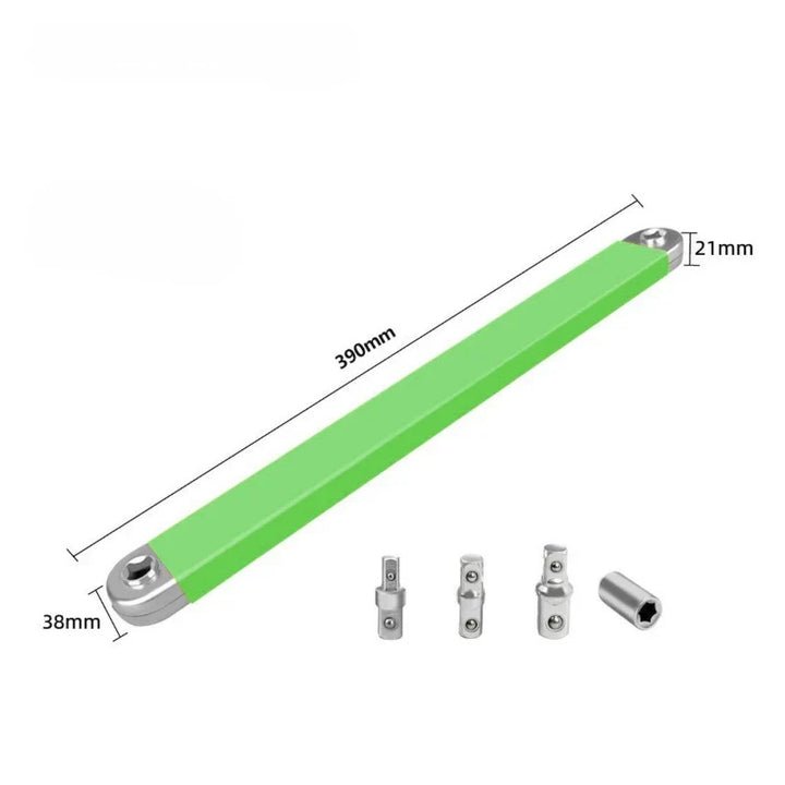 Compact Offset Extension Wrench 4-Adapter Set – Dual-Purpose Impact Socket Ratchet Automotive Hand Tool 2026
