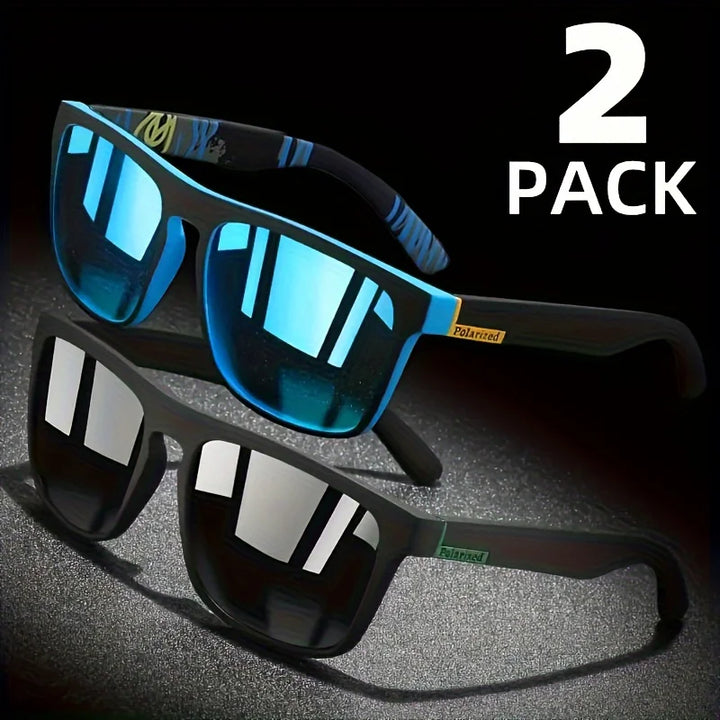 Polarized Sunglasses Square Frame Summer Travel 2026 Anti Glare Sun Shades For Driving Fishing 2 Pack