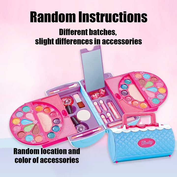 Kids Makeup Kit Washable Non-Toxic Pretend Play Cosmetic Set Viral Fall 2025 Gift