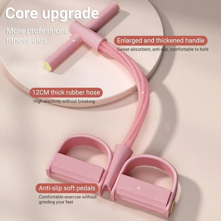 Resistance Band 6 Tube Pedal Puller Fitness Trainer