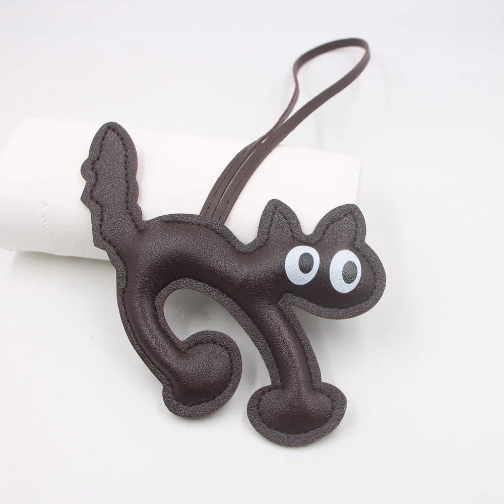 Bear Keychain PU Leather Mini Bag Charm Cute Gift Accessory