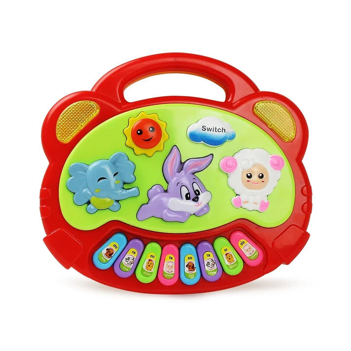 Elephant Rabbit Kids Piano Keyboard Game with Animal Sounds, Light Music Educational Toy, Baby Gift
