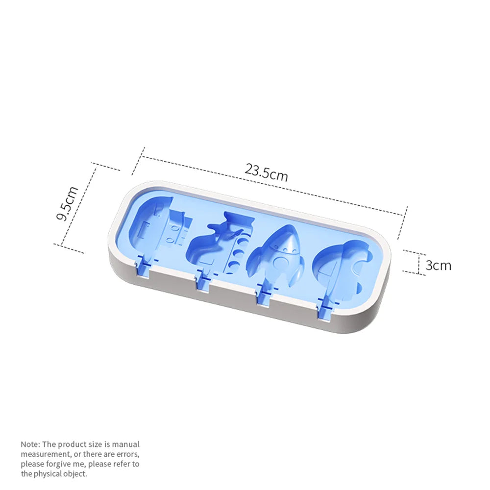 Reusable Silicone Ice Cream Mold and Ice Pop Maker - Food Grade, Non-Stick, Easy to Clean, Temperature Resistant