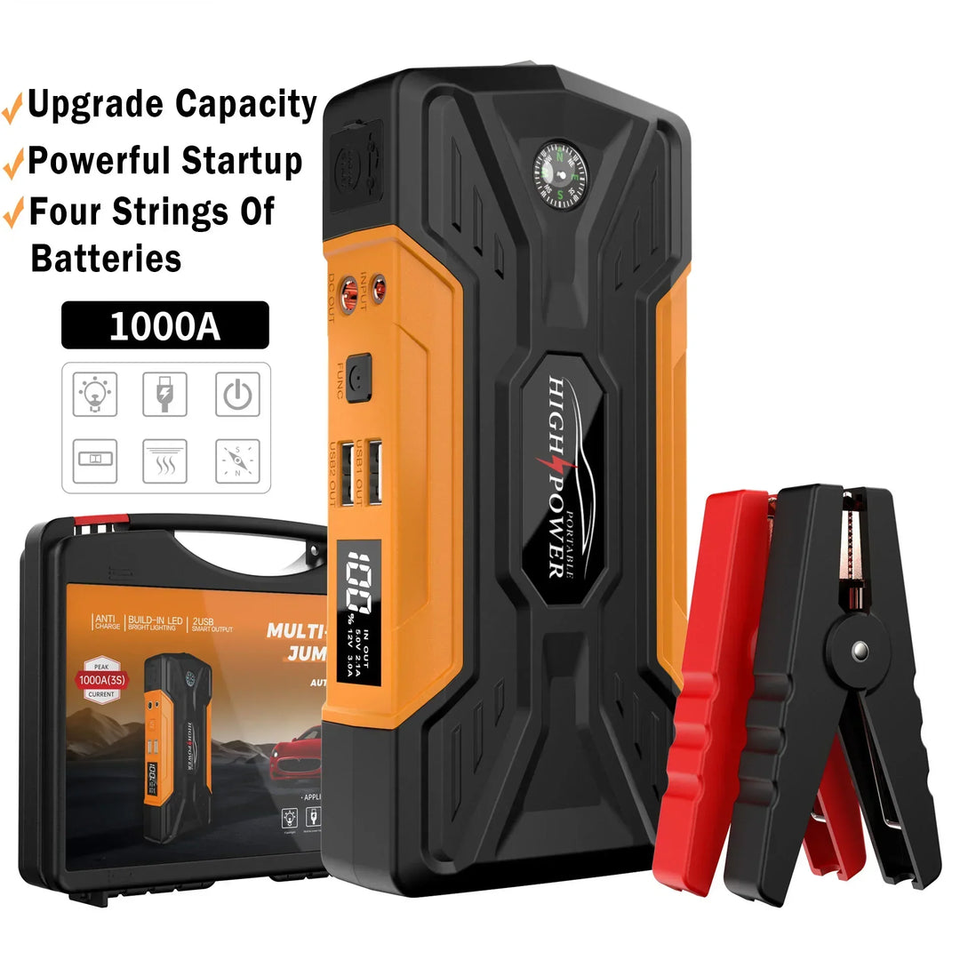 Car Jump Starter With Pump Portable 12V Emergency Power Bank Kit 99800mAh Fall 2025 Gift