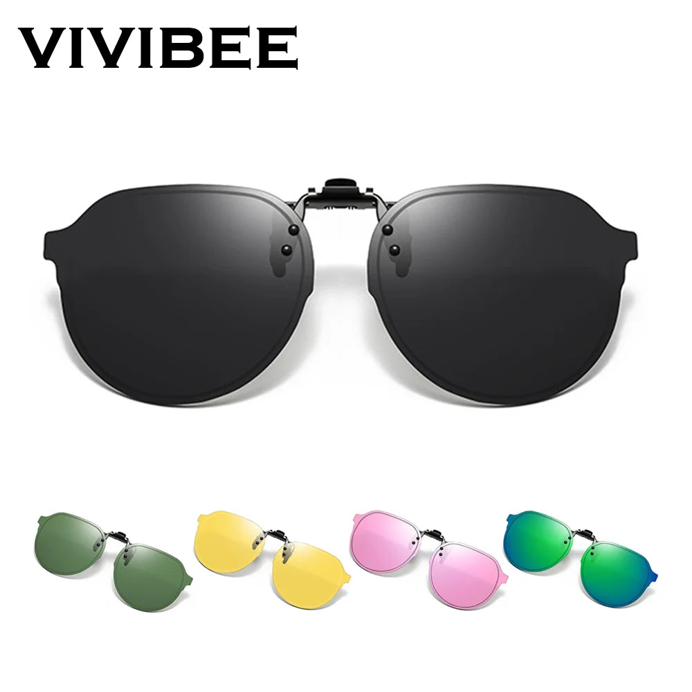 Clip-On Sunglasses Polarized UV400 Flip Up Clip Night Vision Clip Universal Goggles For Driving And Fishing Summer 2026
