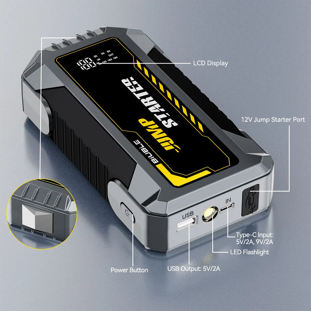 Jump Starter Power Bank 12V Car Booster Portable Emergency Charger Fall 2025 Gift Idea