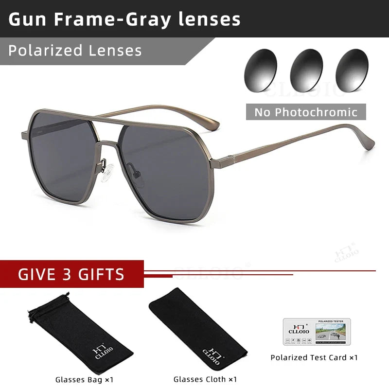 Photochromic Sunglasses Anti Glare Day Night Vision Polarized UV400 Unisex Square Frame Summer 2026 Trend