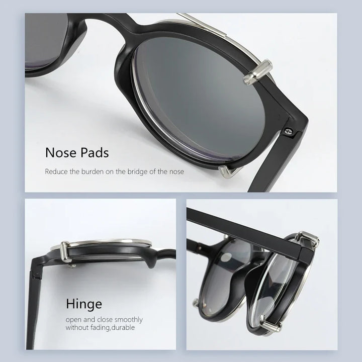 Clip On Sunglasses Retro Round Frames Anti Blue Light Polarizing Clip Ons Summer 2026