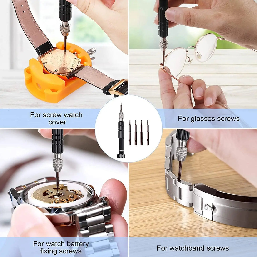 Watch Repair Tool Kit All In One 32-Piece Set Fall 2026 DIY Repair Kit With Screwdrivers Case Opener Tweezers