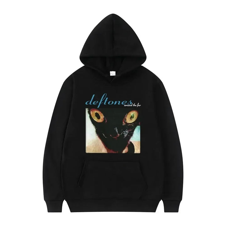 Oversized Unisex Hoodie - Retro Punk, Polyester, Street