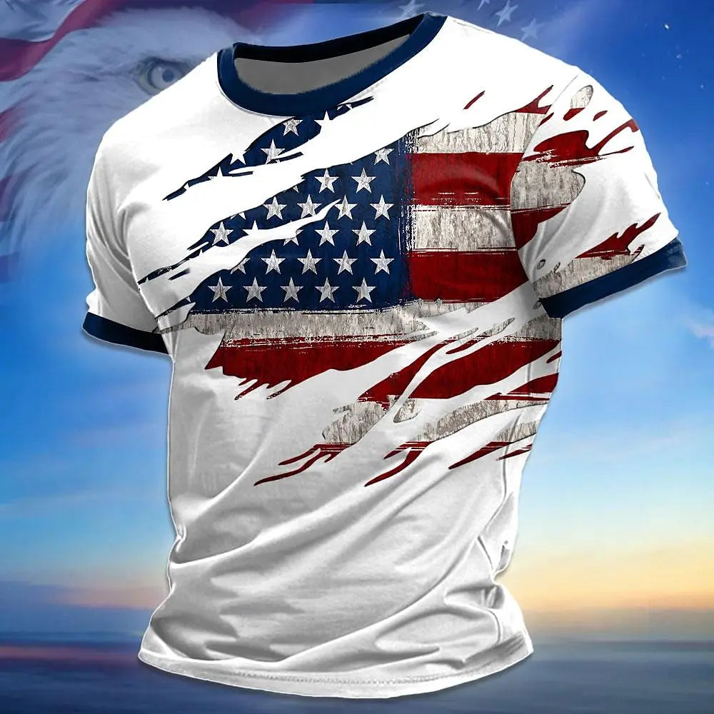 Soft unisex graphic tee - distressed flag print, 250-year design, durable cotton, casual everyday wear