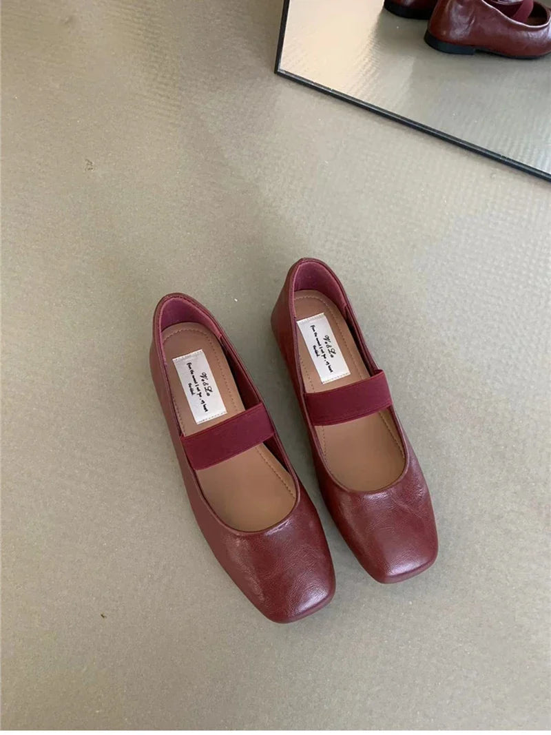 Supportive Women’s Ballet Flats - Square Toe Mary Jane