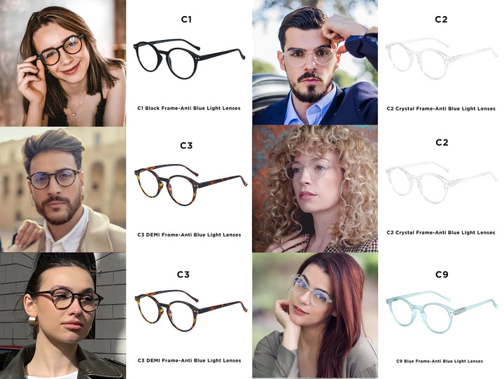 Blue Light Blocking Reading Glasses Presbyopic Computer Eyewear Anti-Glare Diopter 0 To 4.0 Back To School 2026