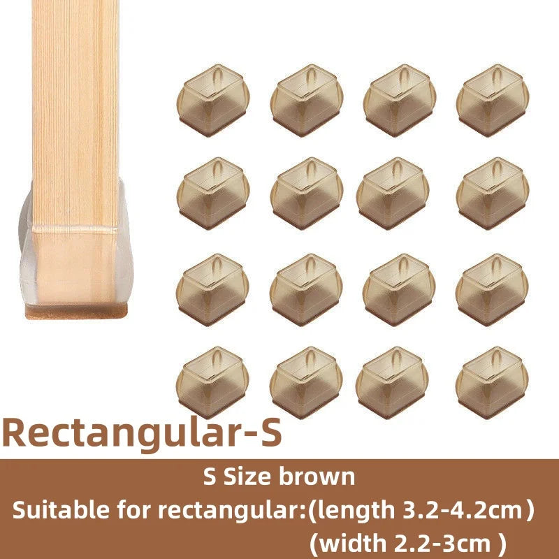 Silicone Non-Slip Furniture Leg Pads 16-Pack – Floor Protectors Chair Feet Leveling Mat 2026