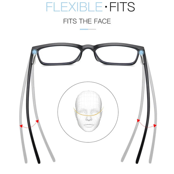 Blue Light Blocking Glasses – Square Frame TR90 Lightweight Eyewear, Back to School 2026 Trend, Anti Blue Light for Computer Use