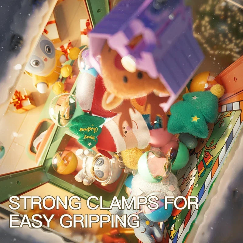 Christmas Doll Claw Machine Premium Set C - Coin Operated Fun Toy for Kids, Festive Gift Idea