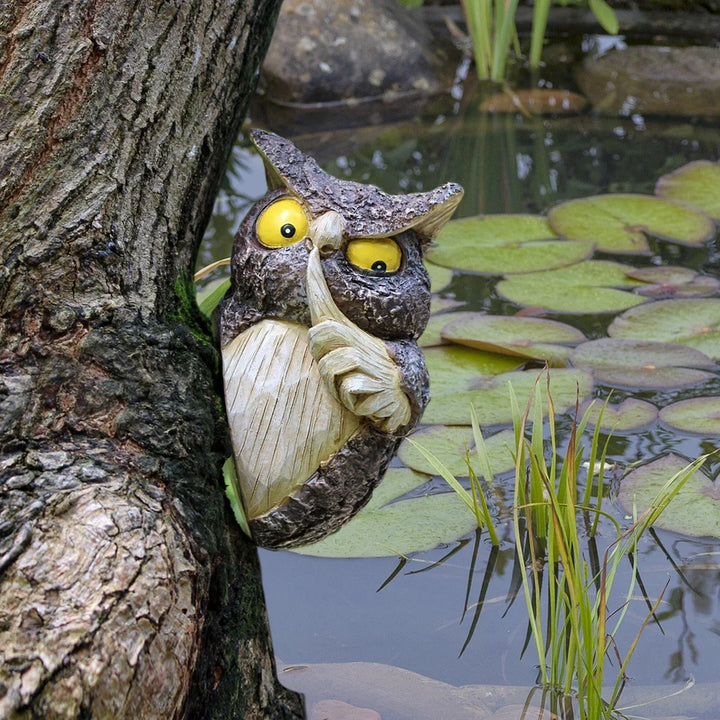 Owl Tree Hanging Ornament Resin Hide And Seek Owl Garden Decor For Yard And Patio Fall 2026 Trend Gift