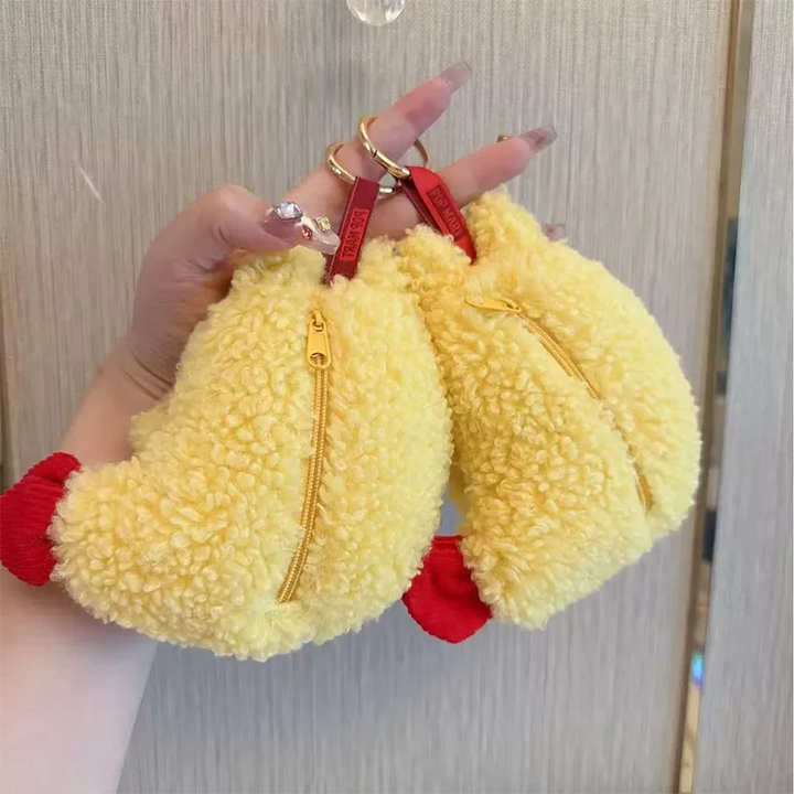 Tempura Shrimp Plush Earphone Bag Keychain Accessory