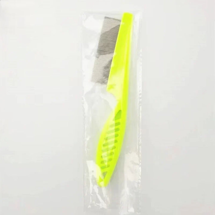 Stainless Steel Pet Grooming Comb - Flea &amp; Shedding Brush for Cats &amp; Dogs, Massage Tool