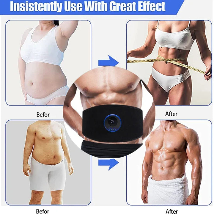 EMS Abdominal Trainer Slimming Belt – Muscle Stimulator Vibration Toning Waist Massager for Men Women 2026
