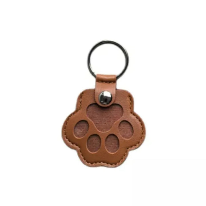 Pet Hair Keychain Paw Pendant PU Leather Hair Holder