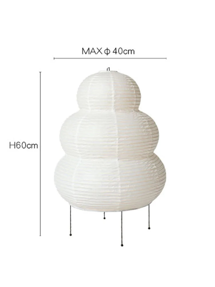 LED Rice Paper Lamp Tricolour Dimming Japanese Style