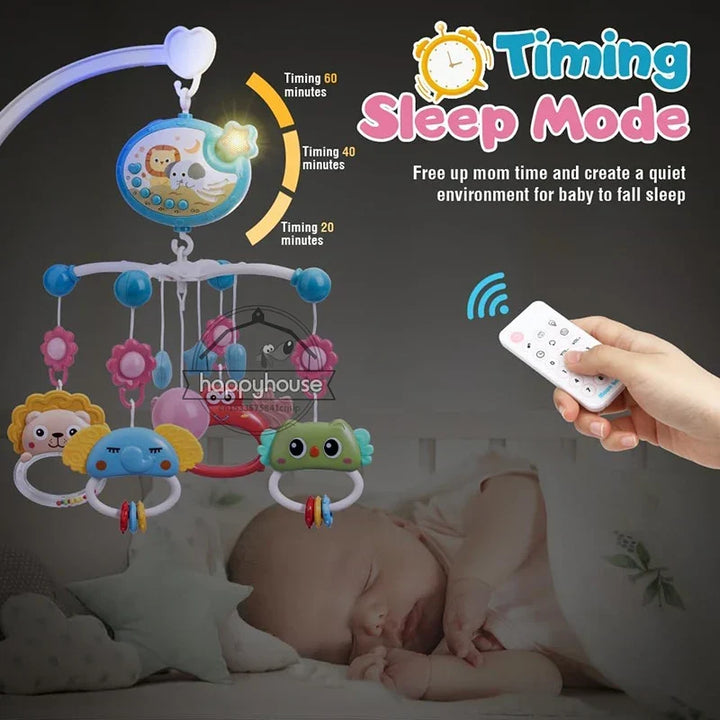Musical Baby Mobile Projection Remote Newborn Sensory Toys