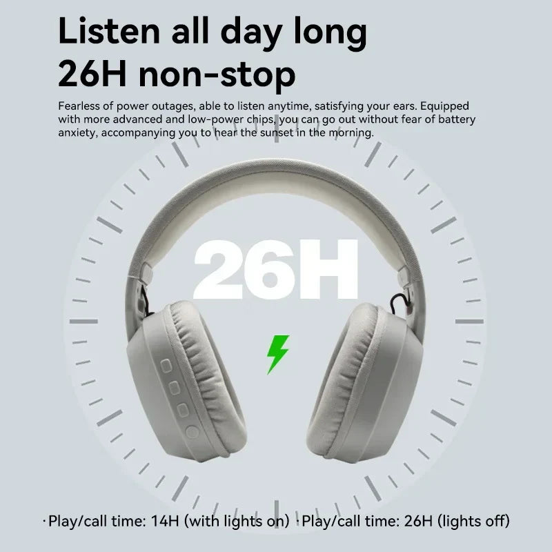 Gaming Headset Bluetooth 5.4 Wireless RGB Low Latency