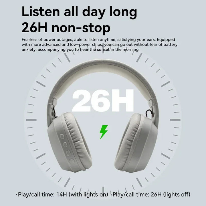 Gaming Headset Bluetooth 5.4 Wireless RGB Low Latency