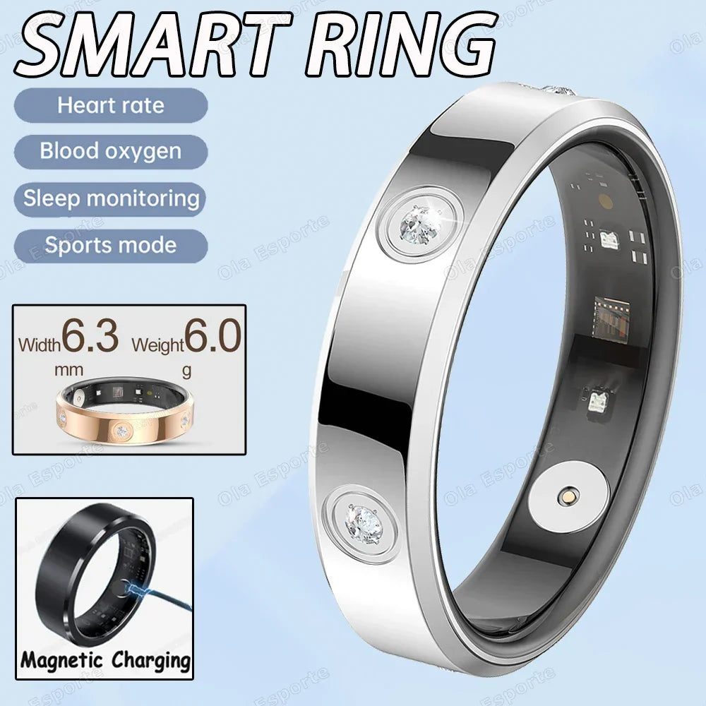 Smart Ring Health Tracker IP68 Waterproof Sleep Heart Rate Oxygen Monitor Fall 2025 Wellness Gift
