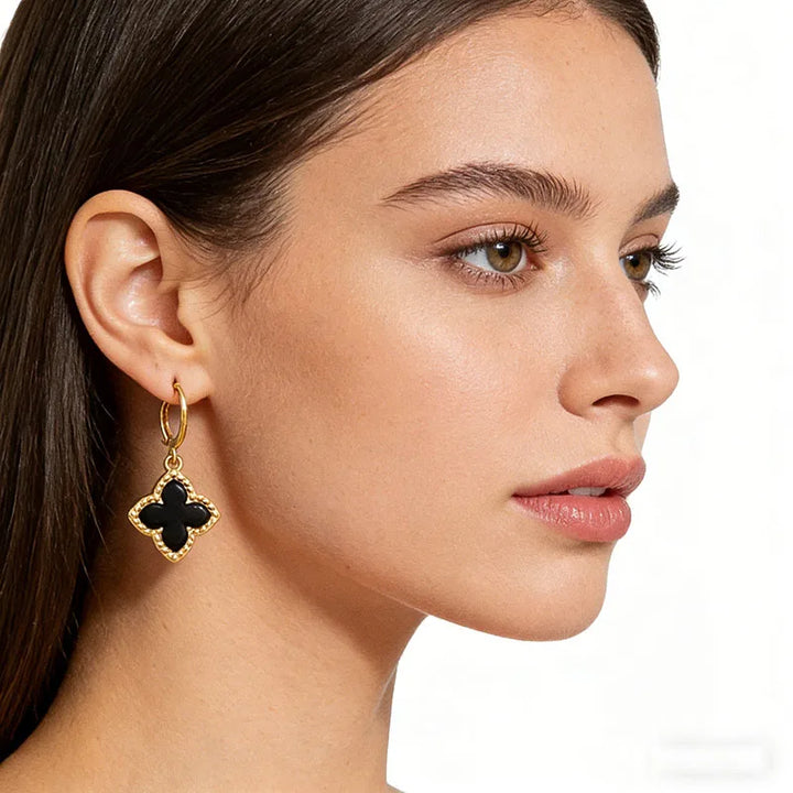 Earrings Four Leaf Clover Pendant Dangle Jewelry Gift Idea Spring 2026 Trendy Party Accessory