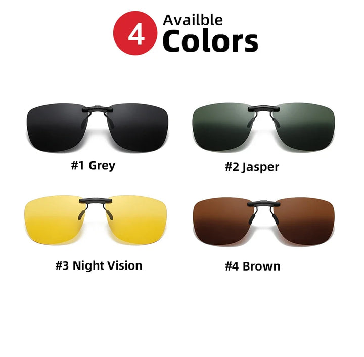 Clip-On Sunglasses Polarized Square Frames UV400 Anti-Glare Night Driving Summer 2026 Trend