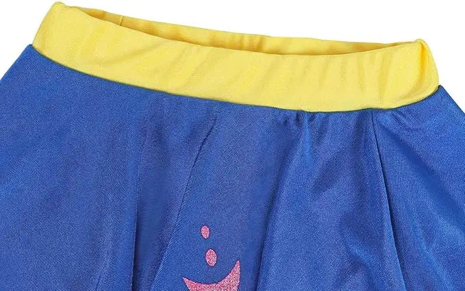 Quick-Dry Girls Two-Piece Swimsuit – Durable Princess Print, Cotton-Poly, For Beach and Pool