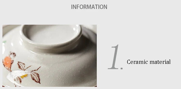 Ramen Bowl Large Ceramic With Lid Retro Fall 2025 Tableware
