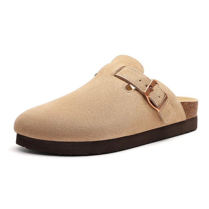Comfort Cork Slide Sandals – Unisex Suede Footbed Clogs