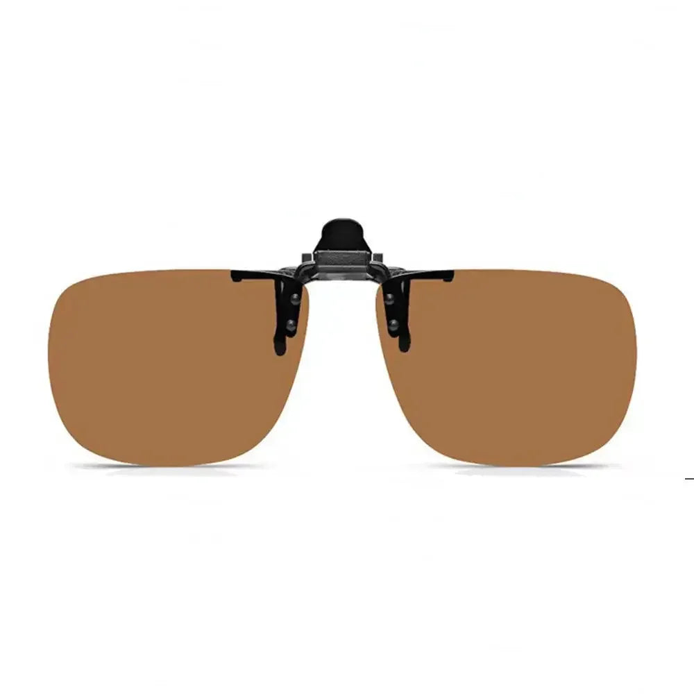 Clip-On Sunglasses Polarized UV400 Night Vision Driving Glasses Square Clip-Ons Anti-Glare Vintage Style 2026