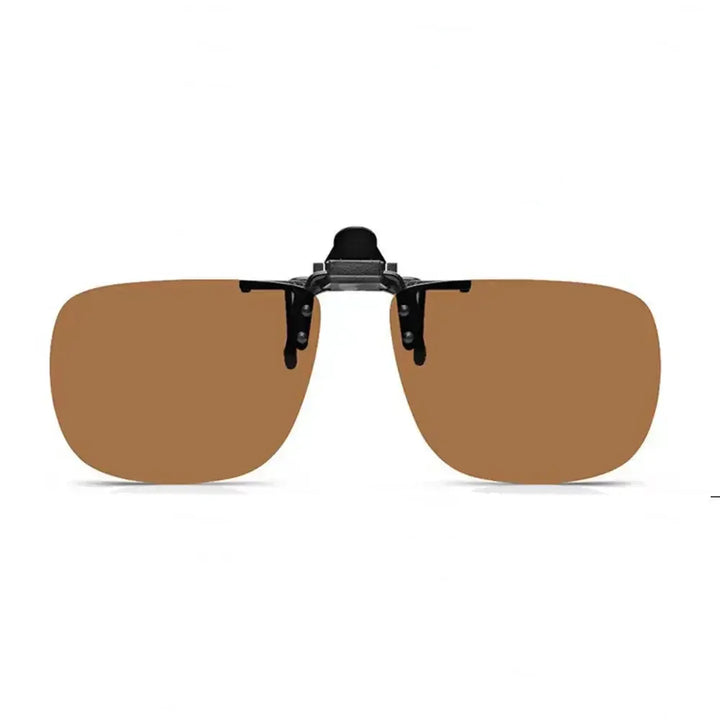 Clip-On Sunglasses Polarized UV400 Night Vision Driving Glasses Square Clip-Ons Anti-Glare Vintage Style 2026