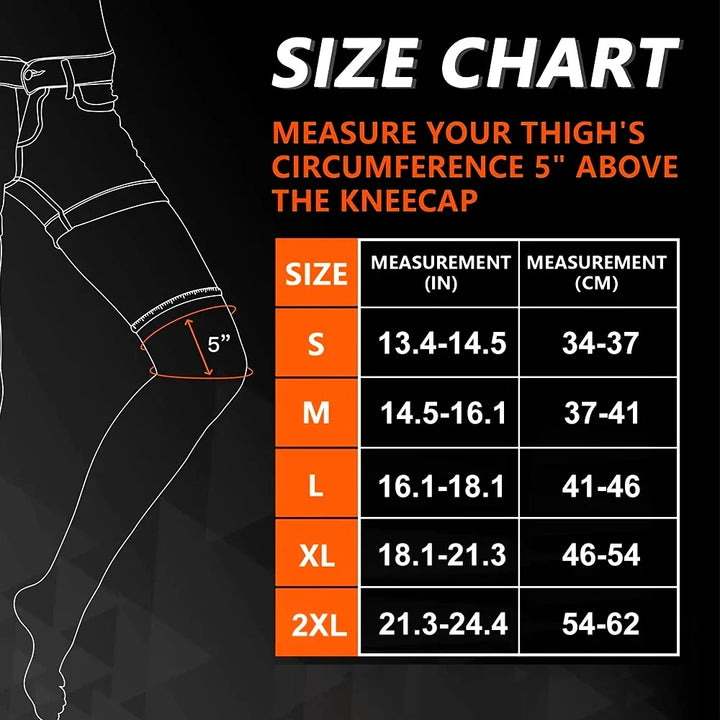 Full Leg Compression Sleeve Long Knee Support for Cycling Hiking Basketball – Pair 2026