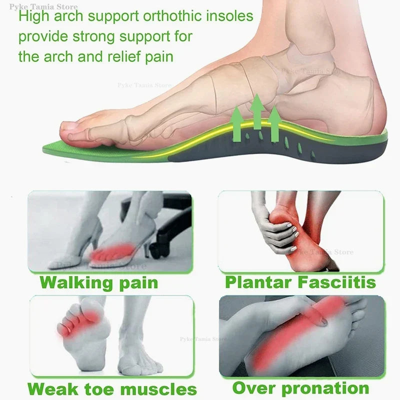 Orthopaedic Arch Support Insoles Thick Shock Absorption Plantar Fascia Insole